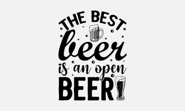 Diseño de camiseta de tipografía BEER svg