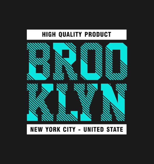 Diseño de camiseta de tipografía de brooklyn