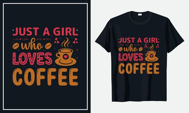 Diseño de camiseta de tipografía de café Vector Premium