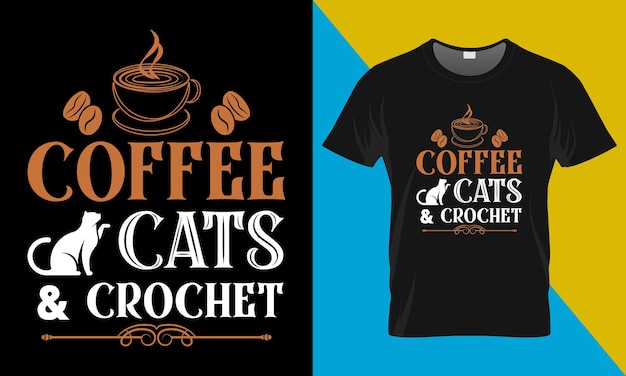 Diseño de camiseta de tipografía de café