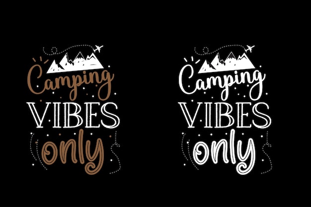 Vector diseño de camiseta de tipografía de campingdiseño de camiseta de senderismodiseño de camiseta de tipografía de aventura