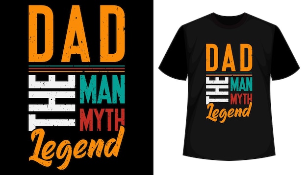 Diseño de camiseta de tipografía de citas inspiradoras de papá