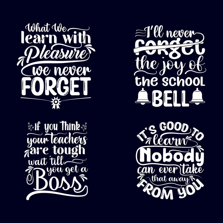 Diseño de camiseta de tipografía de citas motivacionales de la escuela