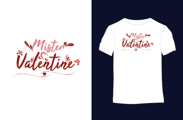 Diseño de camiseta de tipografía de citas de San Valentín o amor