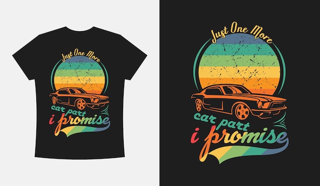 Diseño de camiseta de tipografía de coche clásico para hombres y mujeres