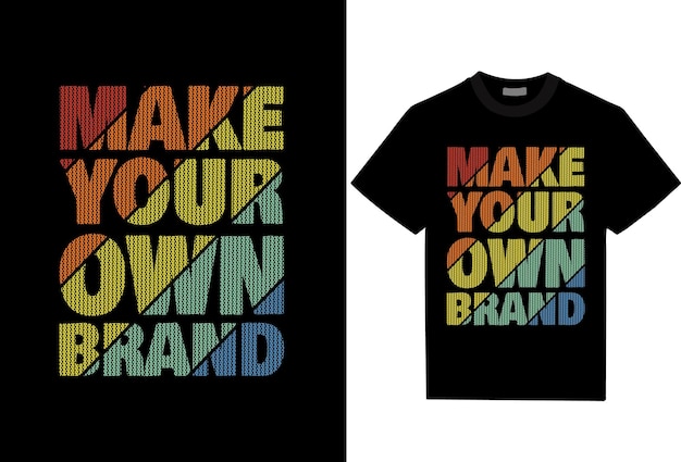 Diseño de camiseta de tipografía creativa.