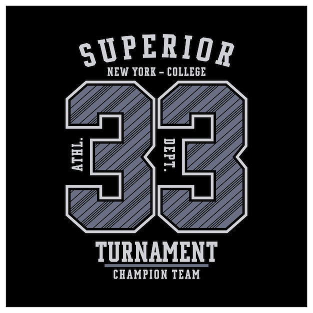 Diseño de camiseta de tipografía del departamento atlético de nueva york