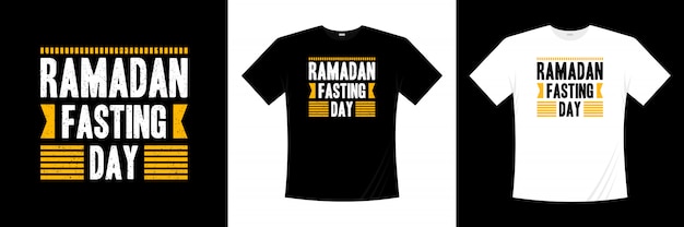 diseño de camiseta de tipografía de día de ayuno de Ramadán