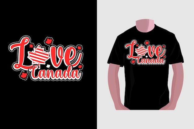 Diseño de camiseta de tipografía del Día de Canadá