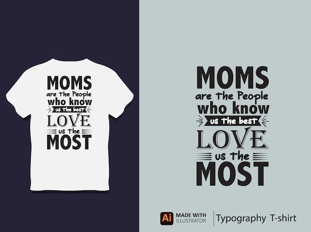 diseño de camiseta de tipografía del día de la madre con vector