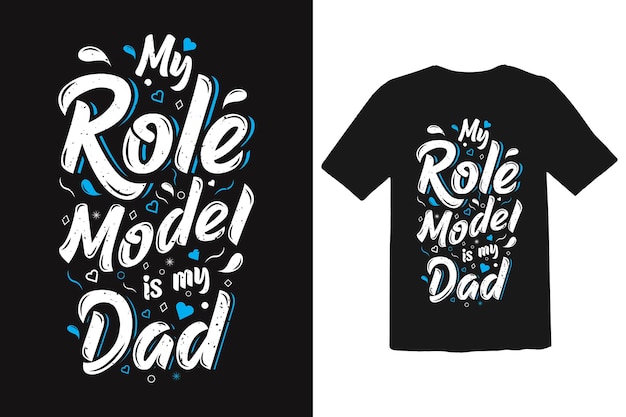 Diseño de camiseta de tipografía del día del padre