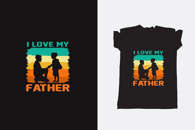 Diseño de camiseta de tipografía del día del padre