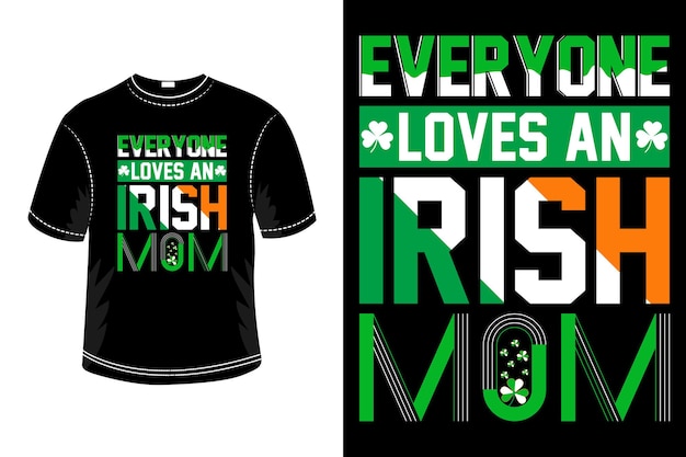 Diseño de camiseta de tipografía del día de san patricio