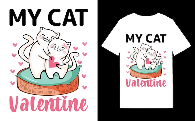 Diseño de camiseta de tipografía de día de san valentín
