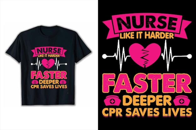 Diseño de camiseta de tipografía de enfermera con diseño de camiseta gráfica vectorial editable diseño de vector de enfermera