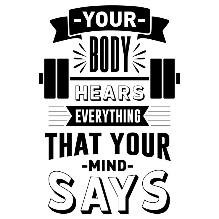 Diseño de camiseta de tipografía de entrenamiento.