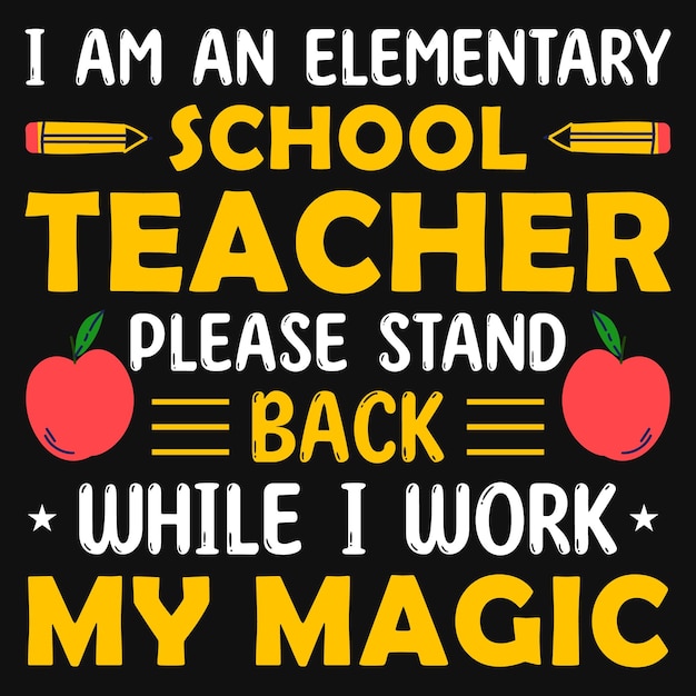 Diseño de camiseta de tipografía de escuela primaria.