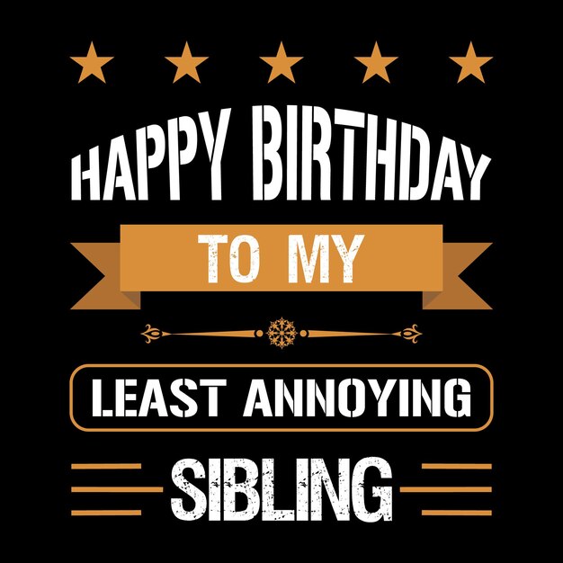 Diseño de camiseta de tipografía de feliz cumpleaños Vector