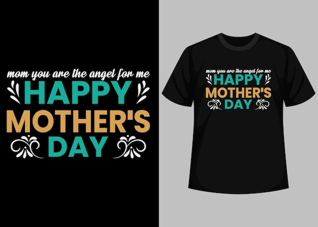 Diseño de camiseta de tipografía feliz día de la madre