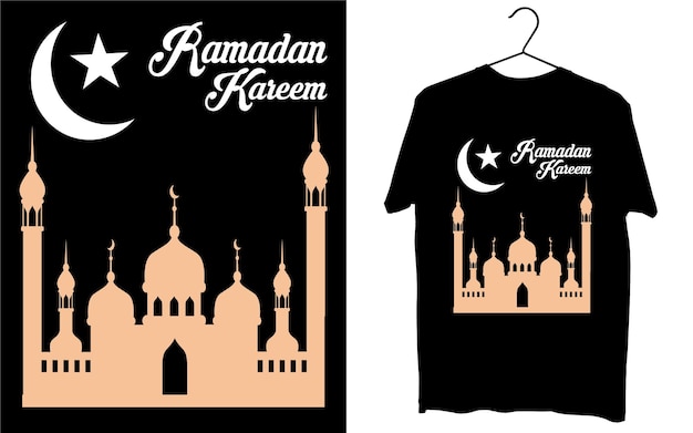 Vector diseño de camiseta de tipografía de gráficos ramadan kareen