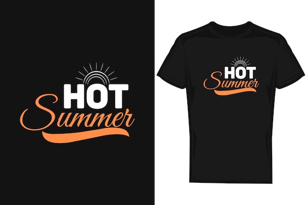 Diseño de camiseta de tipografía de ilustración de vector de verano caliente