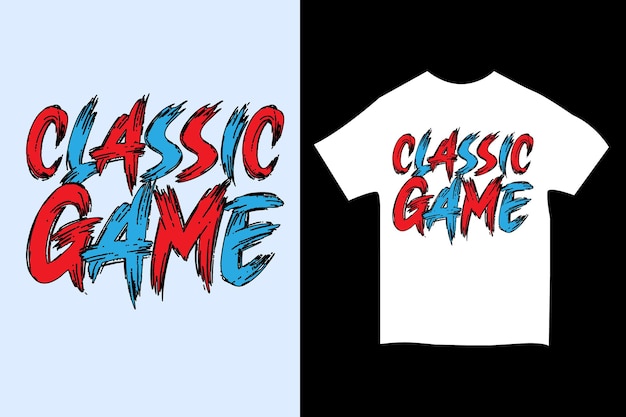 Diseño de camiseta de tipografía de juego clásico