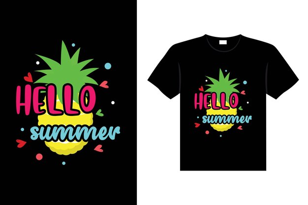Vector diseño de camiseta de tipografía de letras coloridas vintage de verano arte vectorial llamativo