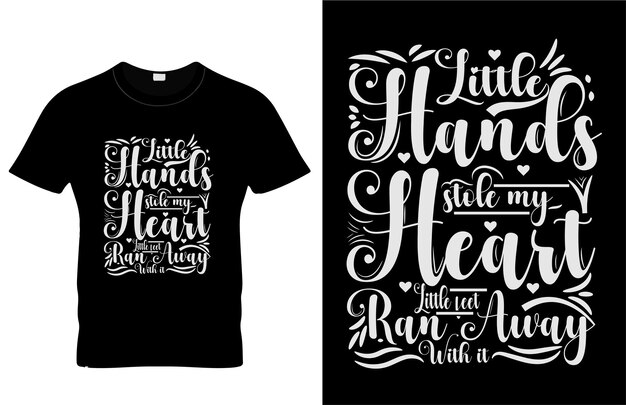 Diseño de camiseta de tipografía de letras románticas
