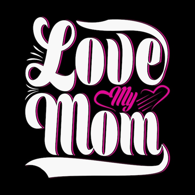 Vector diseño de camiseta de tipografía de mamá