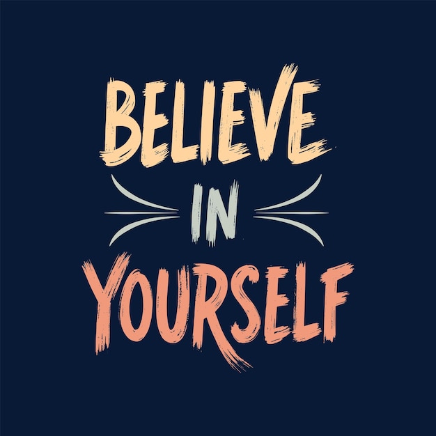 Diseño de camiseta de tipografía motivacional.