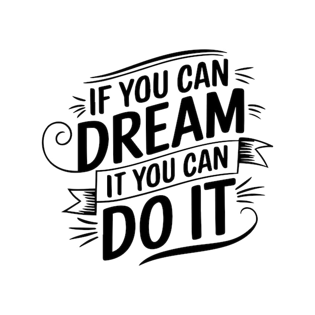 Diseño de camiseta de tipografía motivacional.