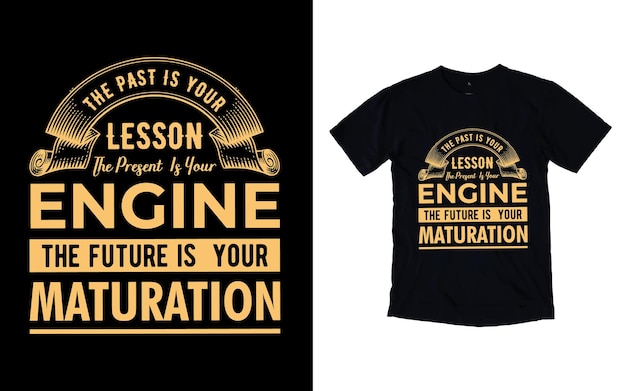 Diseño de camiseta de tipografía motivacional