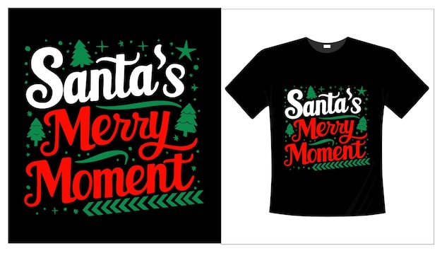 Diseño de camiseta de tipografía navideña.
