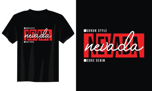 Diseño de camiseta de tipografía neveda para prendas impresas