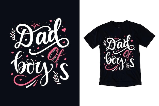 Diseño de camiseta de tipografía de papá de niño