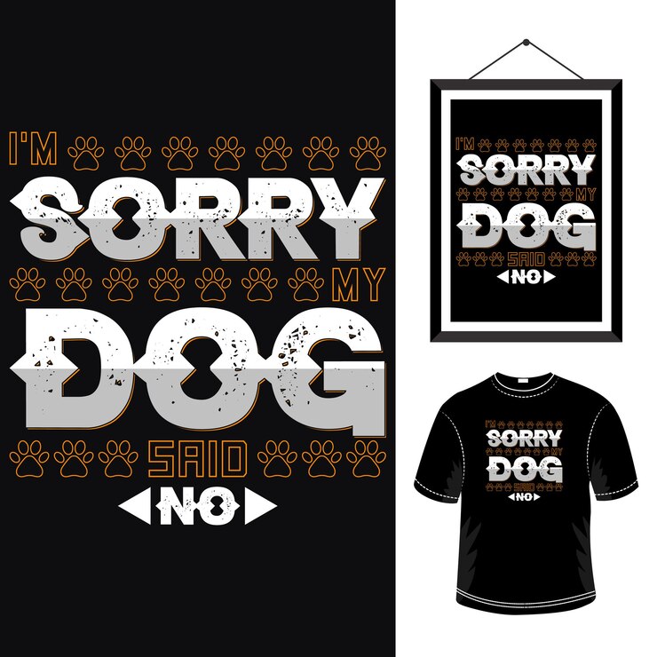 Vector diseño de camiseta de tipografía de perro plantilla de diseño de cita moderna de perro