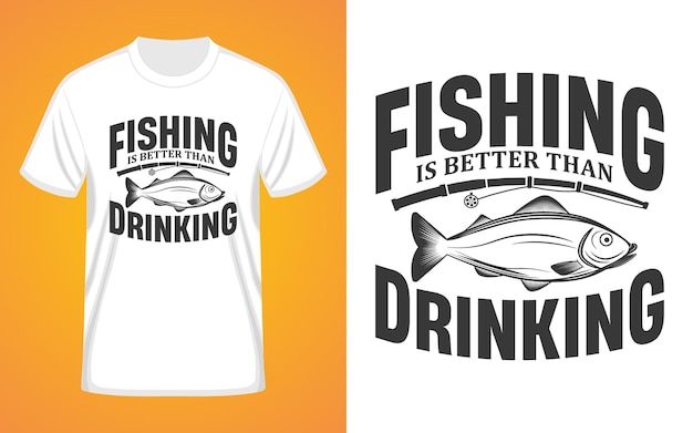 Vector diseño de camiseta de tipografía de pesca.