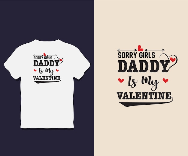 Diseño de camiseta de tipografía de San Valentín con Vector