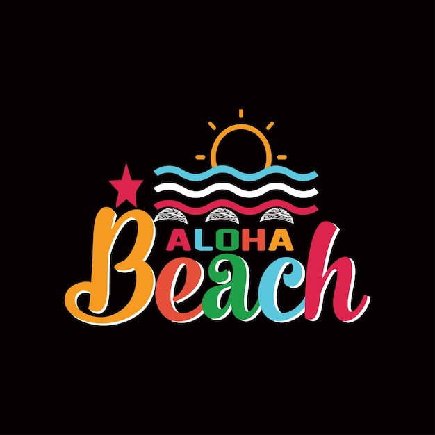 Diseño de camiseta de tipografía de vacaciones de verano