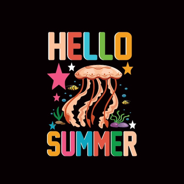 Diseño de camiseta de tipografía de vacaciones de verano