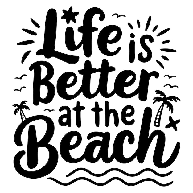 Diseño de camiseta de tipografía de verano.