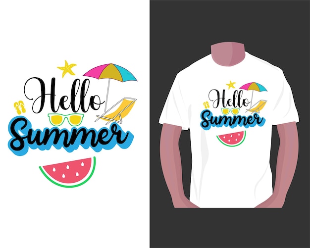 Vector diseño de camiseta de tipografía de verano.