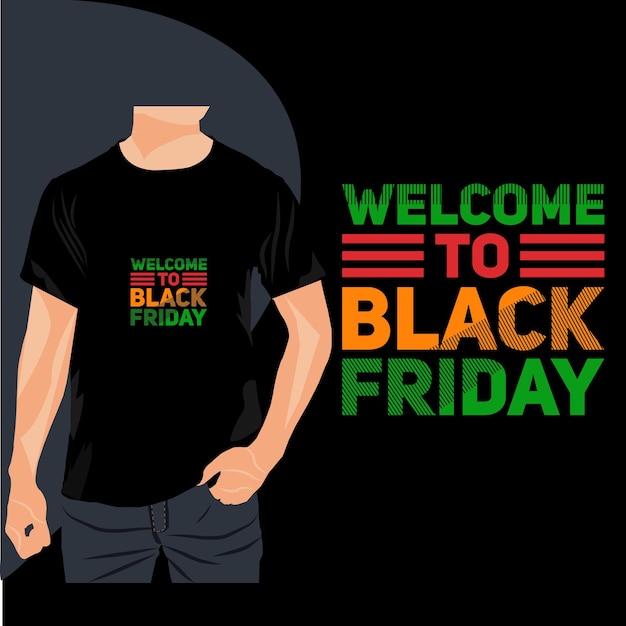 Diseño de camiseta de tipografía de viernes negro