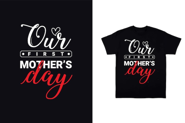 Diseño de camiseta tipográfica con citas del día de la madre