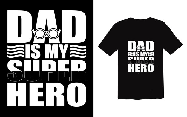 Diseño de camiseta tipográfica del día del padre vector Diseño de camiseta de papá de moda