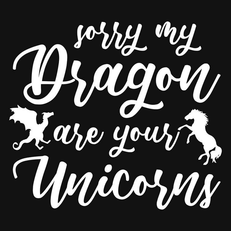 Vector diseño de camiseta tipográfica unicornio.