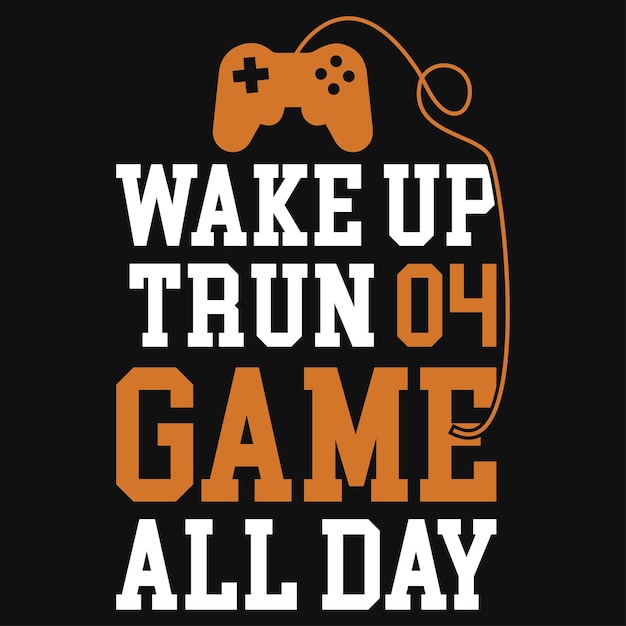 Diseño de camiseta tipográfica vectorial premium para juegos