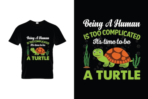 Diseño de camiseta de tortuga o diseño de cartel de tortuga o ilustración de tortuga