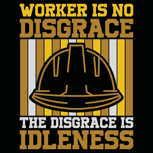 Diseño de camiseta de trabajo Diseño de tipografía gráfica de vector de trabajo