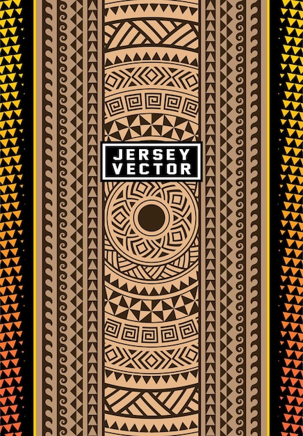 Diseño de camiseta tribal con influencias maoríes y polinesias
